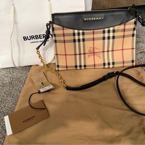 Burberry Tan and Black Crossbody Bag